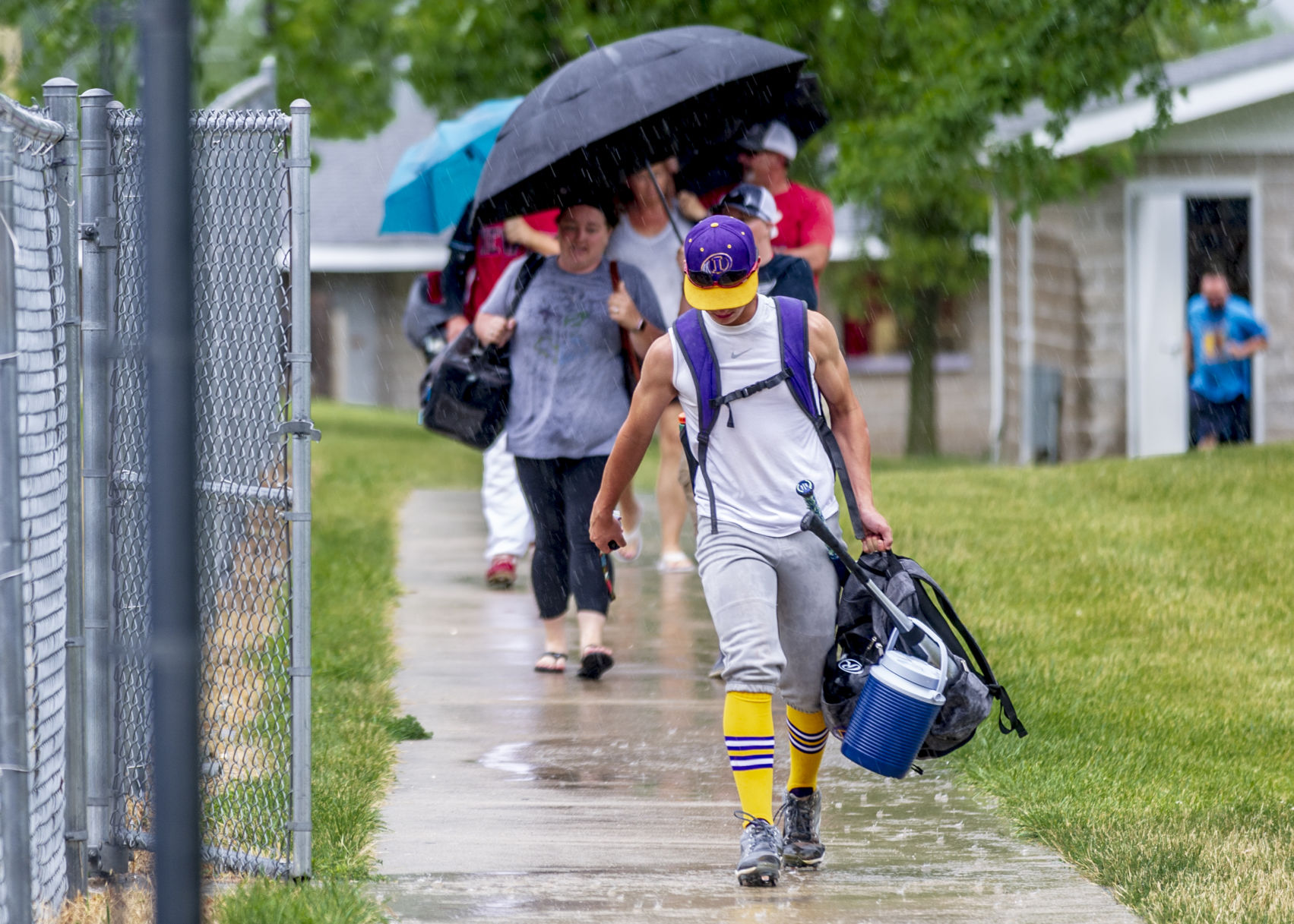 Rainy day for baseball